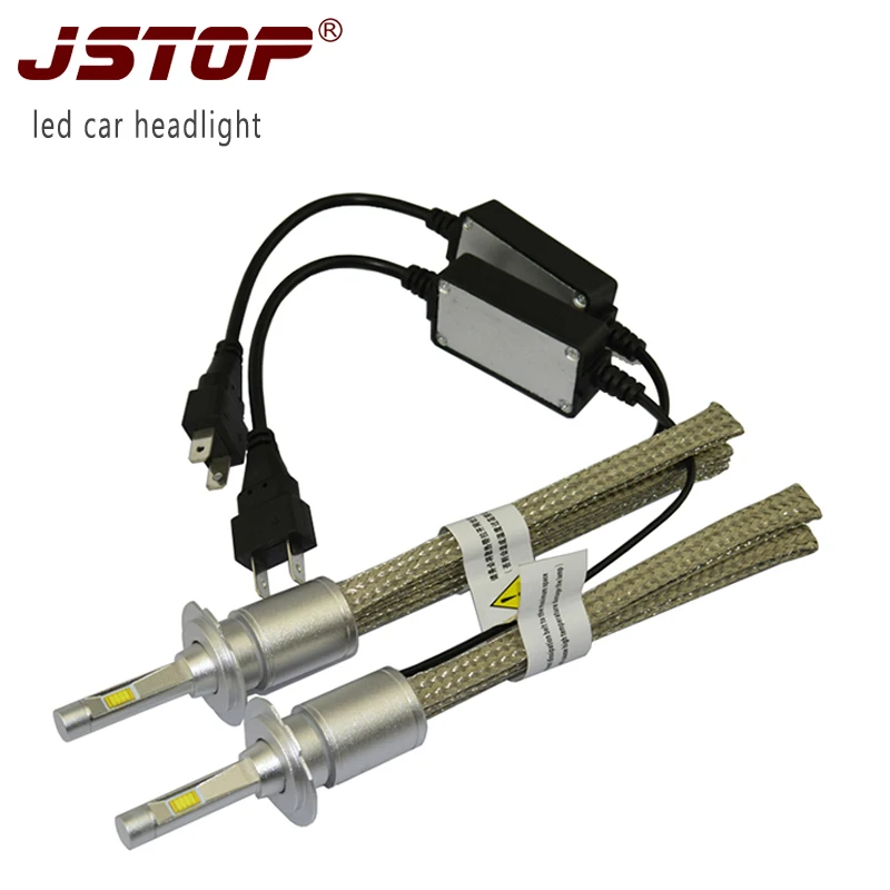 JSTOP светодиодные фары высокой мощности H7 H1 H9 дальнего/ближнего света
