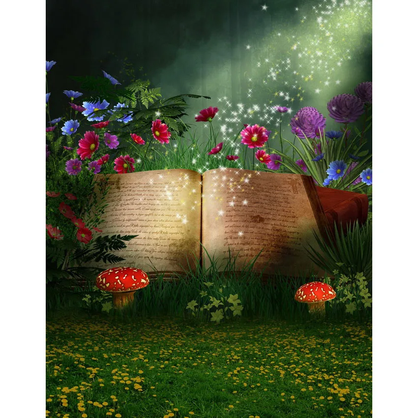 LIFE MAGIC BOX фоны для фотосъемки книжный сад виниловый и Floordrops фон фото S 2323|Фон