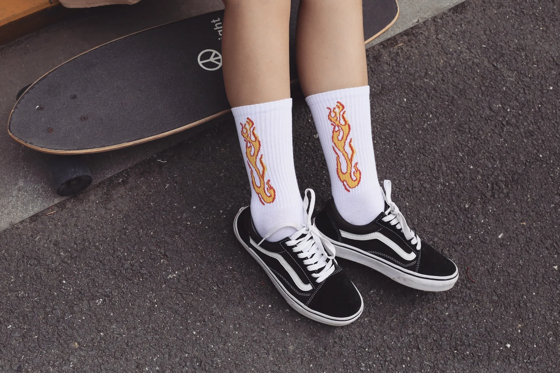 WJFXSOX, 1 пара, бренд, носки для влюбленных, Harajuku, мужские, женские, скейтборд, хип-хоп, Meias, унисекс, с рисунком пламени, носки