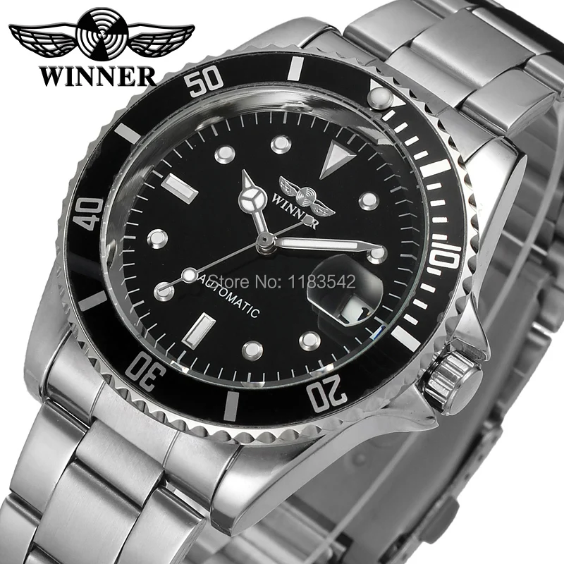 

Winner Men's Watch Automatic Self-wind Leather Fashion Casual Crystal Analog Best Wrist Watch Color Black WRG8066M4T1