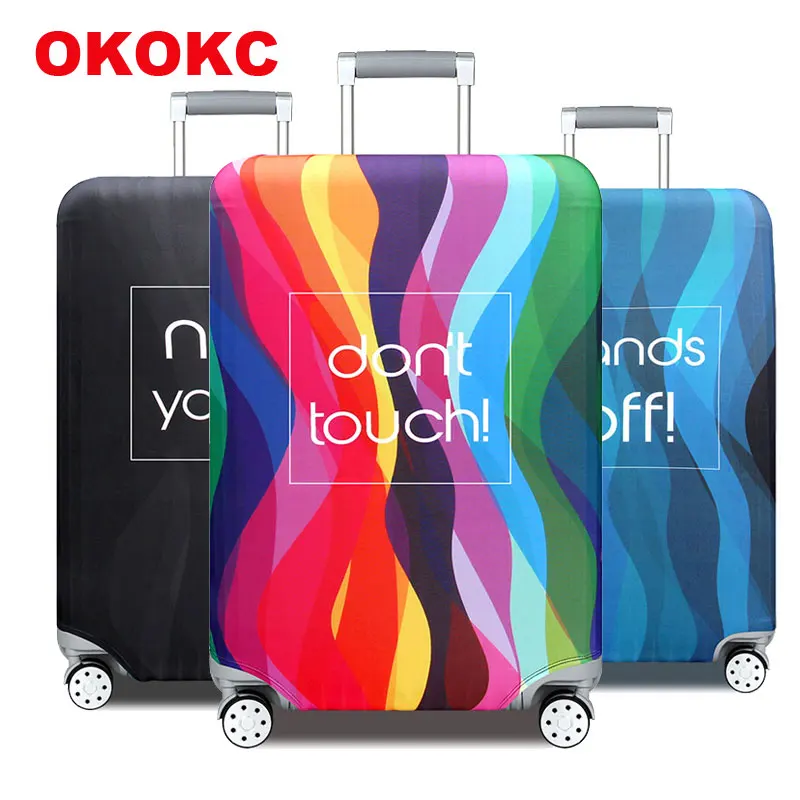 

OKOKC аксессуары для путешествий Чехол для чемодана защита багажа пылезащитный чехол стрейч ткани багажник Набор чехлов