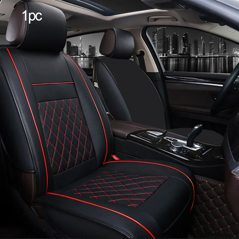 Black and Red 1pc SEAMETAL, чехлы для автомобильных сидений, универсальные автомобильные накладки для сидений, чехол для автомобильных сидений, детали для дорожки шин, стиль, четыре сезона, защита для автомобильных сидений - Название цвета: Black and Red 1pc