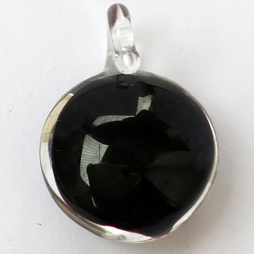 Бесплатная доставка Модные украшения Lampwork Стекло круглый кулон цветок из бисера