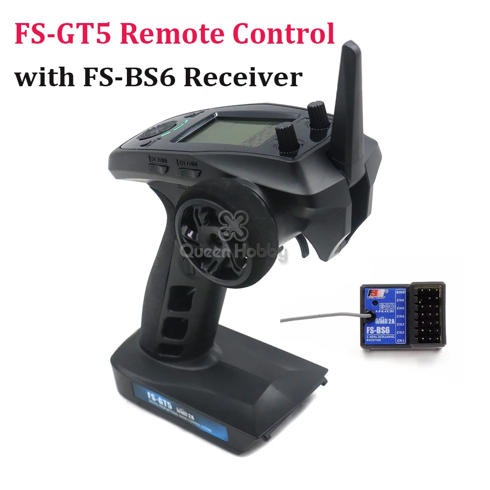 Flysky FS GT5 6 канальный 2 4G Радиоуправляемый передатчик с приемником BS6 4 ГГц и