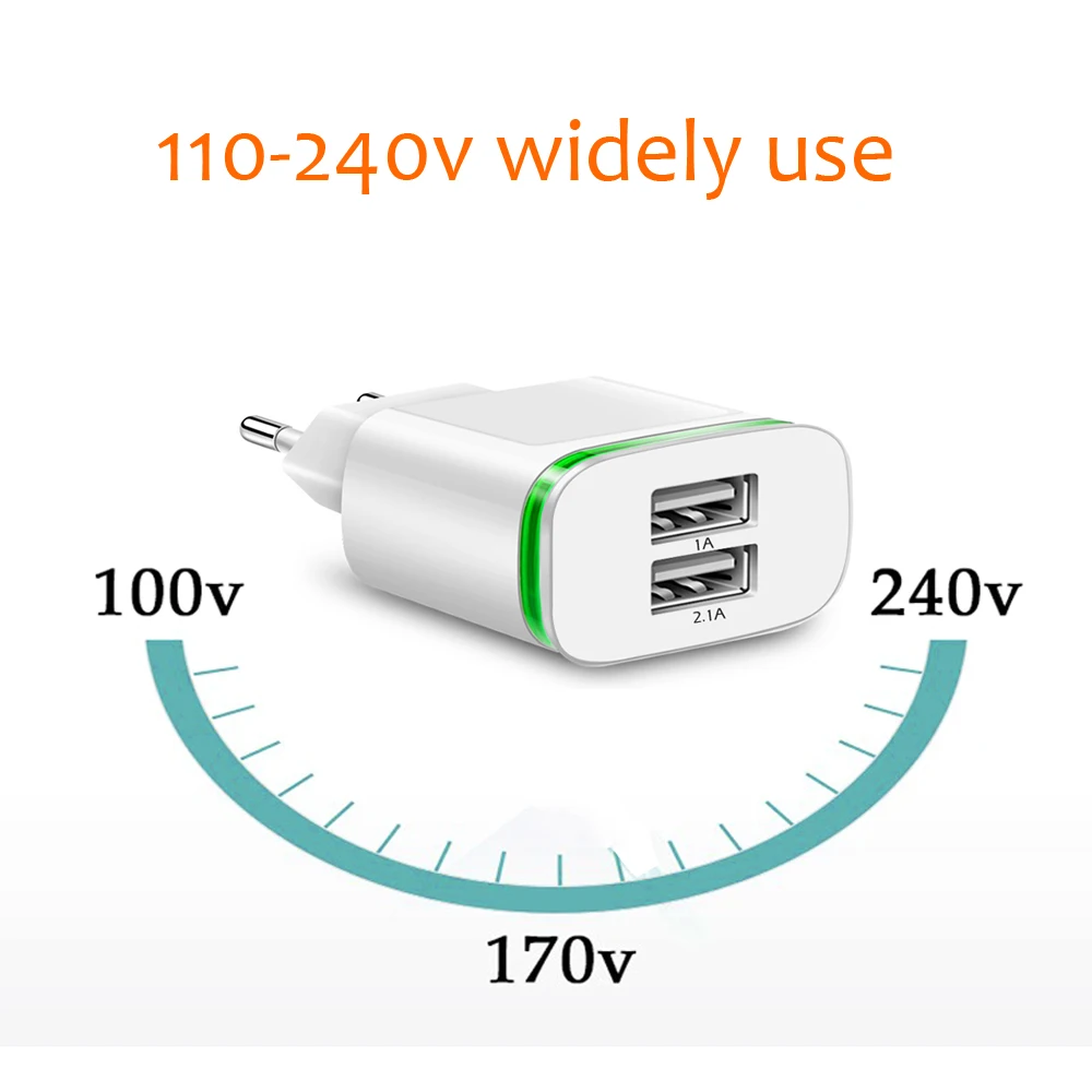 2/4 USB настенное зарядное устройство с европейской вилкой дорожный адаптер 5 В/2 1 А
