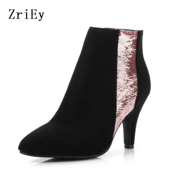 Женские Большие размеры 32 43 с острым носком для девочек Zapatos Mujer зимняя модная