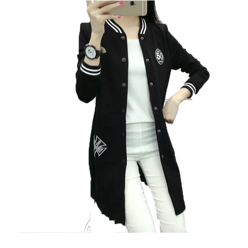 Женская Повседневная куртка базовая хлопковая средней длины с принтом Y373