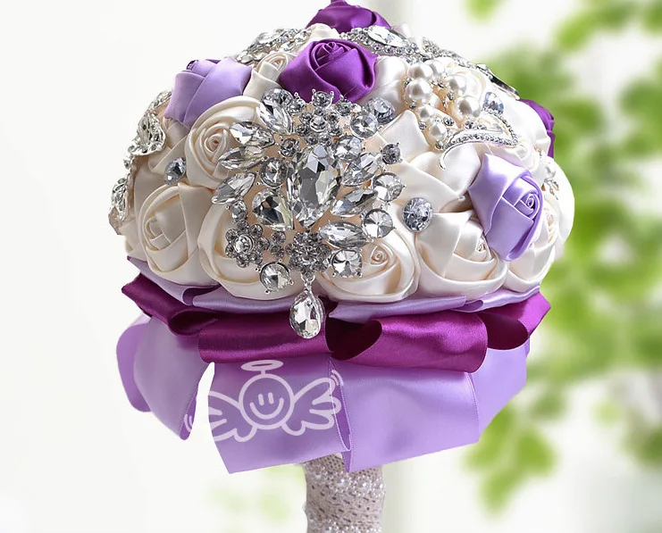 Букет подружки невесты цветок шелковые ленты для свадебного украшения дома