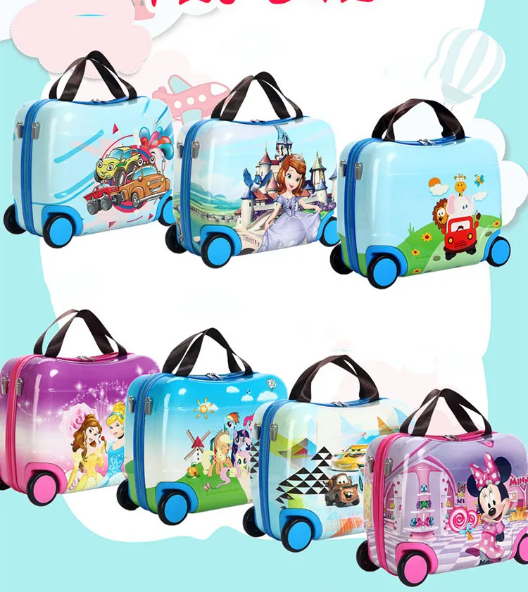 HOVERON Hot Children's Travel Bag File Bag Female Baby Boy Creative Baby Toy Box Luggage Can Sit Can Ride Children's Gifts