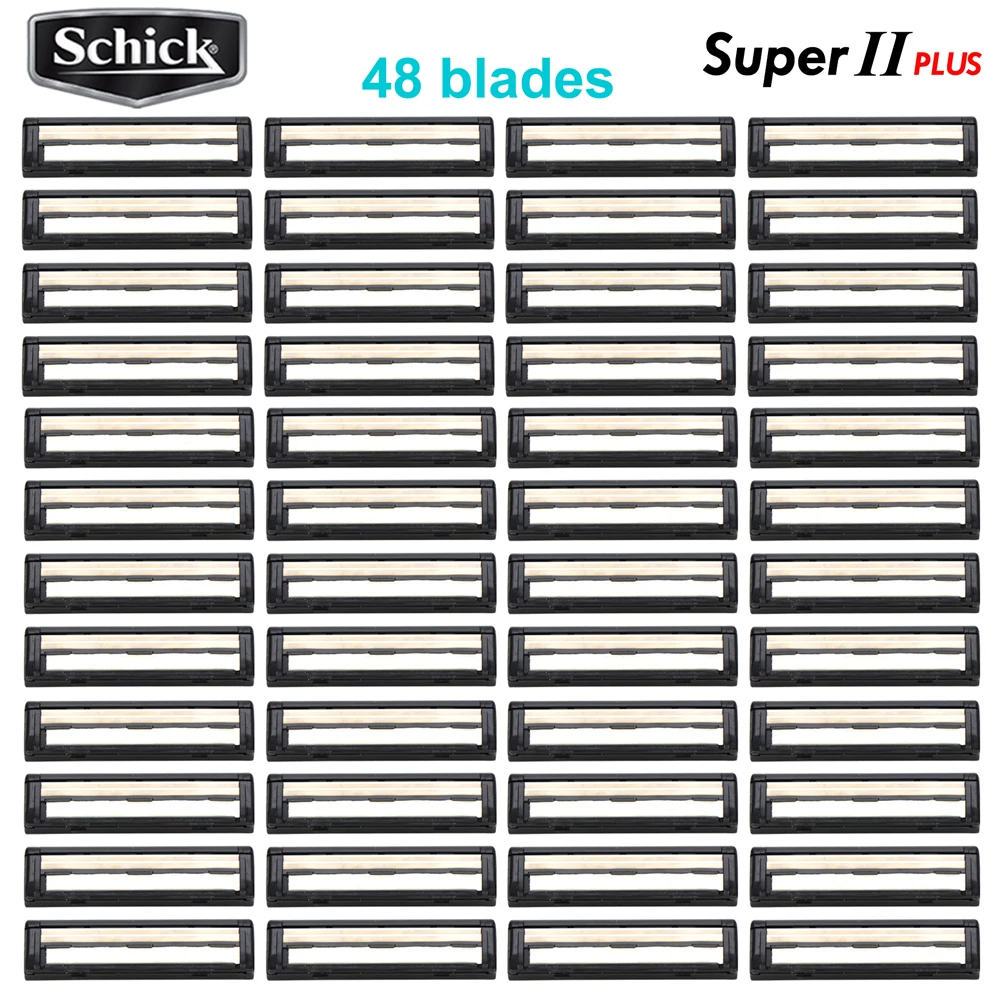 Оригинальная бритва Schick Super II PLUS с 48 лезвиями Сменные бритвенные лезвия двойной