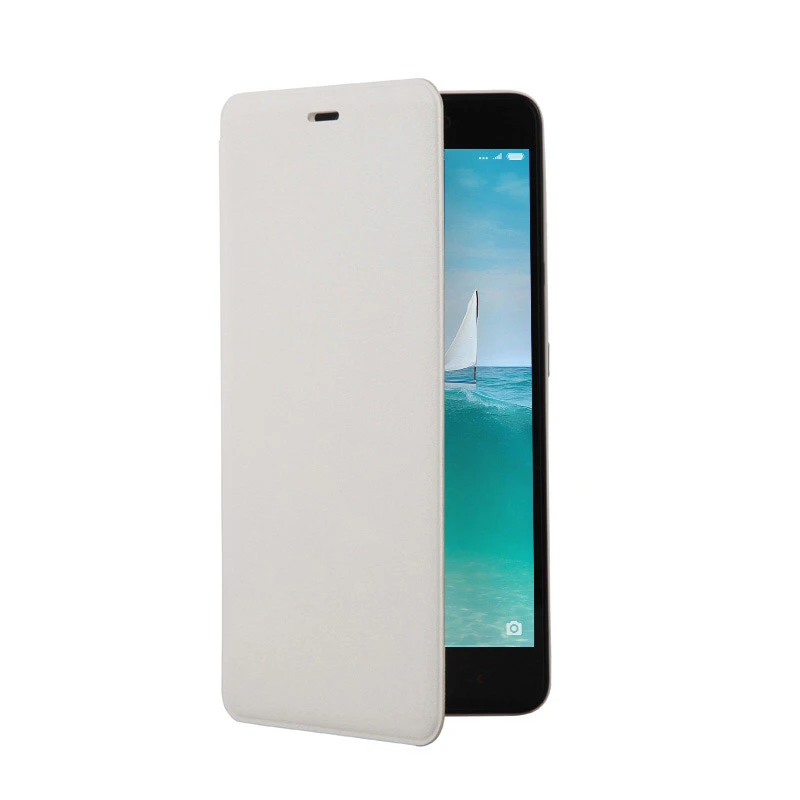 100% Оригинальный чехол для xiaomi redmi note 2 защитный откидной Чехол Матовый кожаный 5