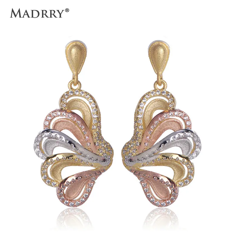 Комплект из колье и серёг с фианитом 3 цвета|Ювелирные наборы| |