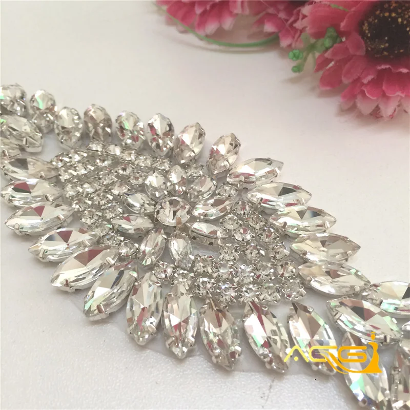 Изысканный пояс ручной работы со стразами свадебное платье Ремни Чешский Камни