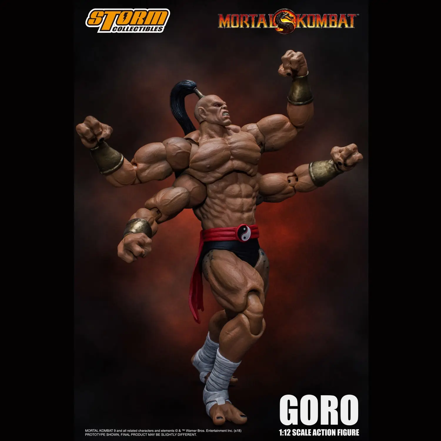Игрушки от Storm 1/12 Mortal Kombat BOSS GORO коллекция экшн фигурка двойная голова Лепка версия