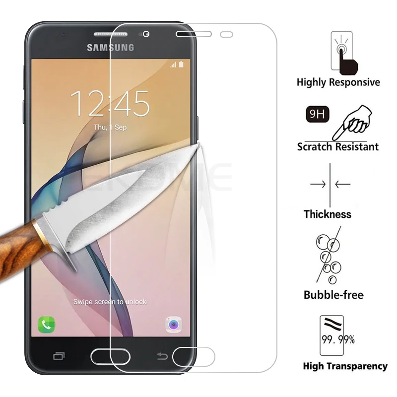 Полная изогнутая Защита экрана для Samsung Galaxy J7 J5 Prime On5 On7 прозрачная стеклянная