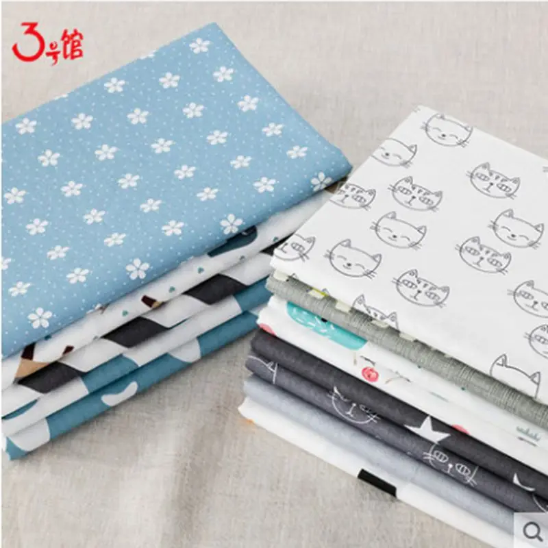 Экологически чистая саржевая хлопковая ткань с принтом для шитья детской одежды