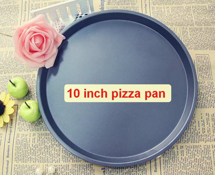 Высокое качество углеродистая сталь 10-дюймовый лоток для пиццы круглая форма