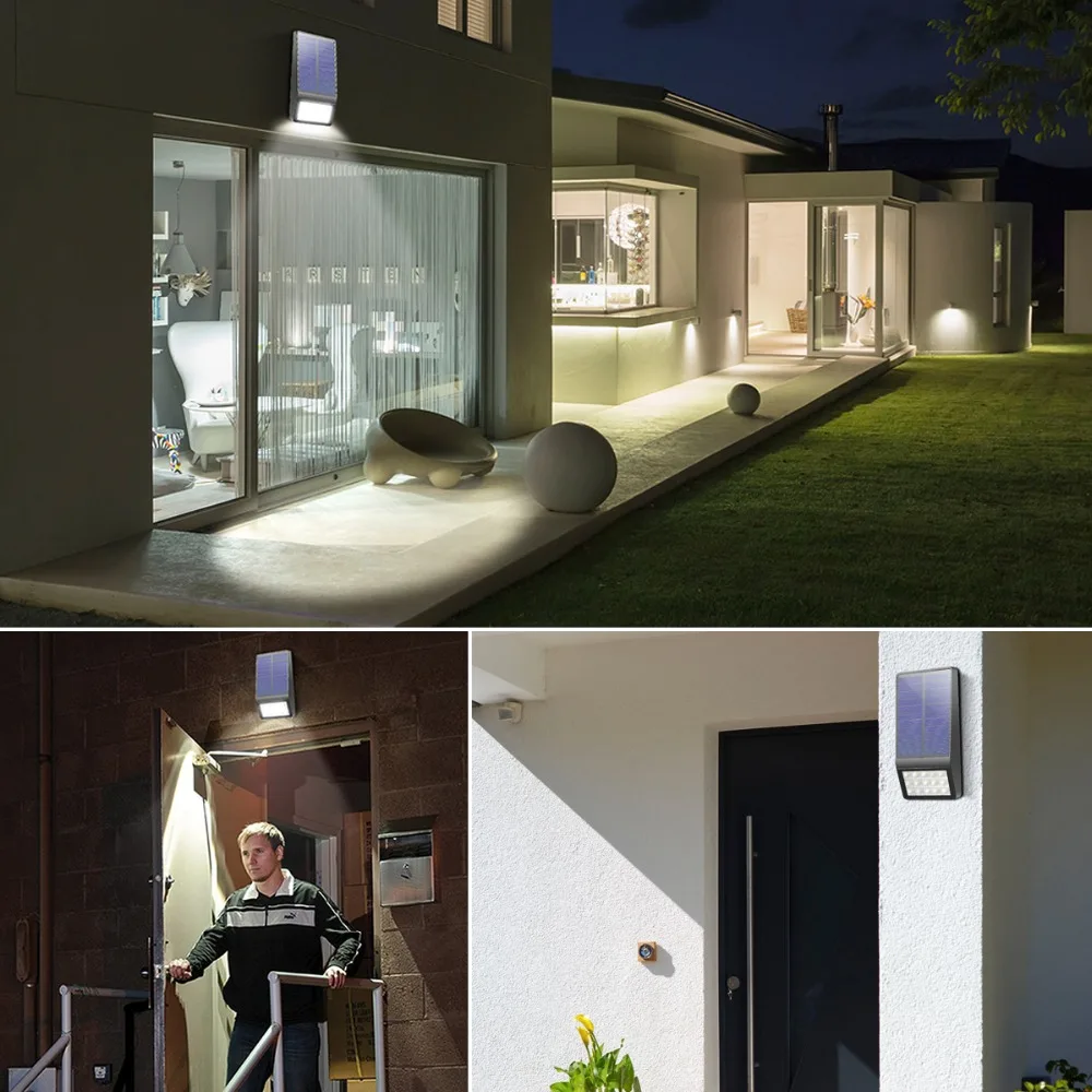 Радар Датчик Движения Солнечный свет сада Водонепроницаемый настенный