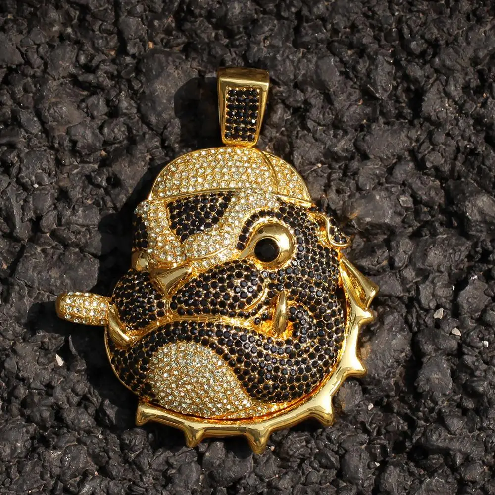 Сверкающий король на заказ песочница с трубкой в виде рта стиле хип-хоп полностью