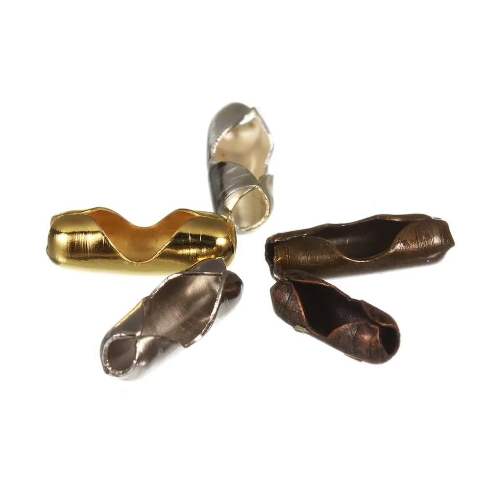 200pcs/lot Diameter 1.5/2/2.4/3.2 mm Ball Chain Connectors Clasps Gold/Silver For DIY Jewelry Findings Making Supplie | Украшения и