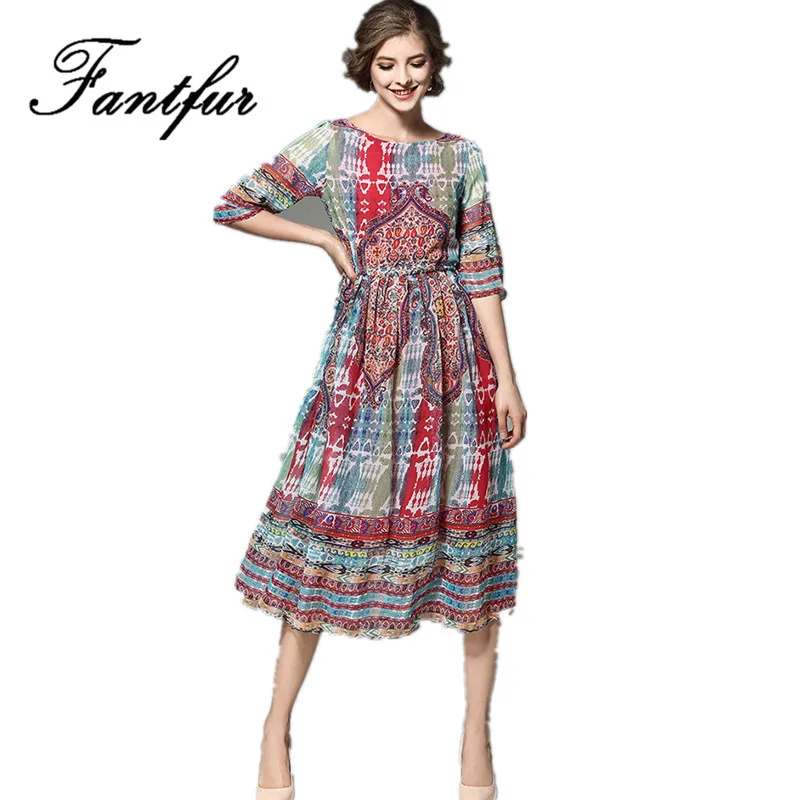 2017 Летние Элегантных Женщин Змея Цветочные Шифон Trend Партия Новинка Леди Длинные