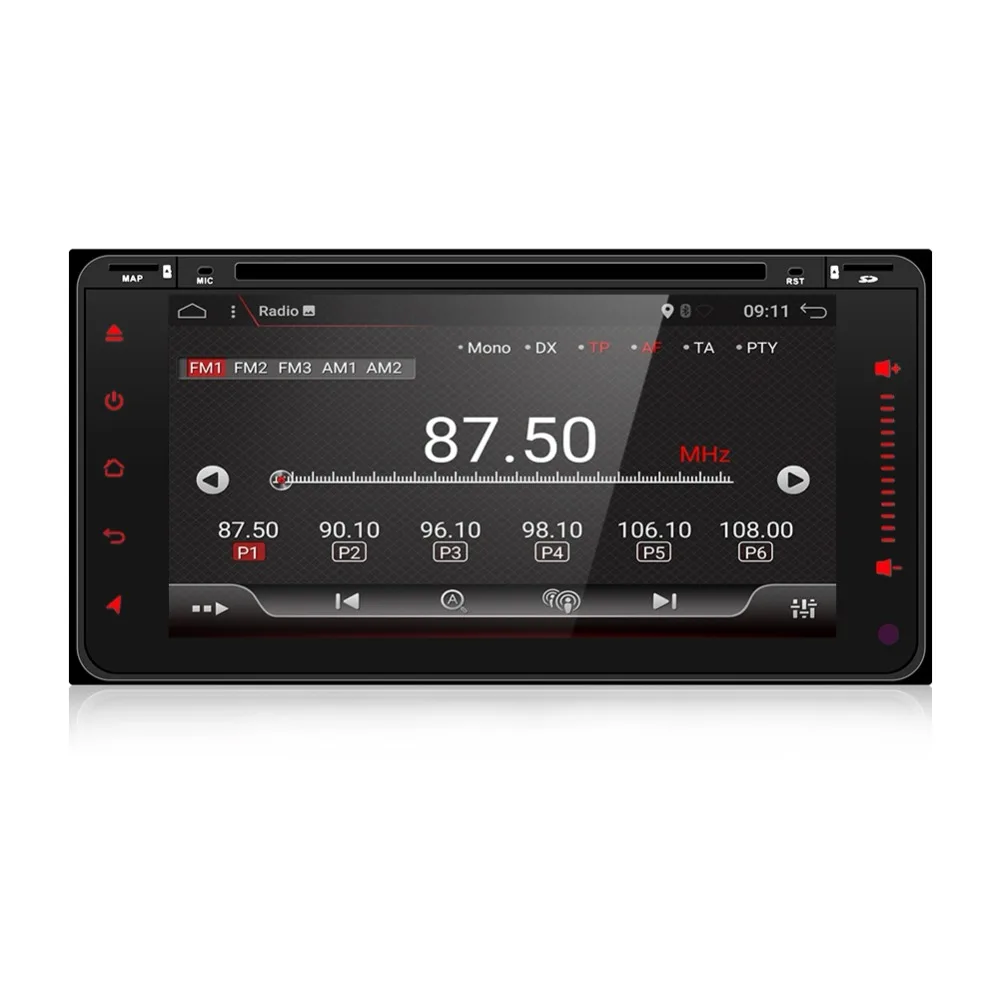 4 ядра автомобильный dvd-плеер Android 6 0 gps для Toyota RAV4 Corolla Camry Vios Hilux универсальный DVD