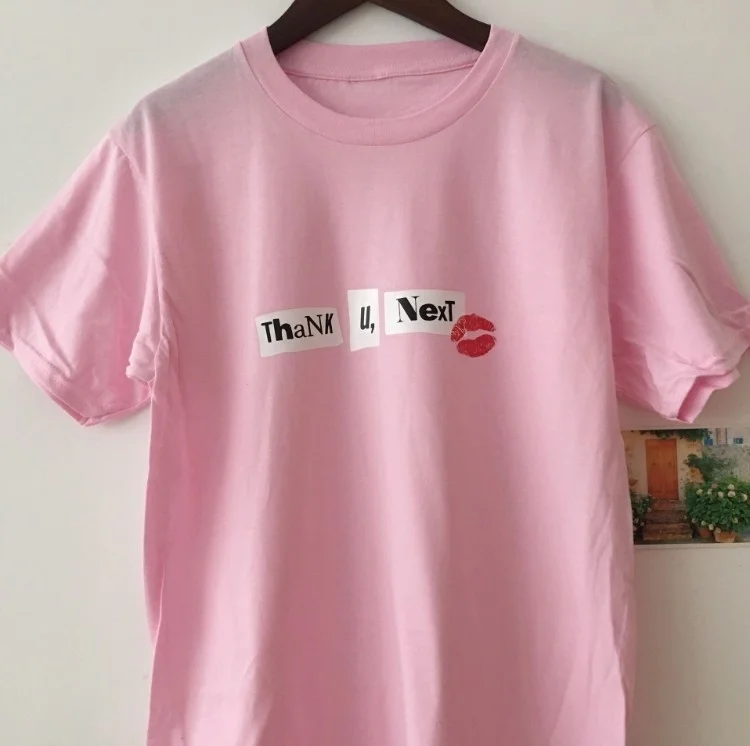 Футболка унисекс с надписью Kiss Rip Cool Lip Thank U Next 1 шт. | Женская одежда