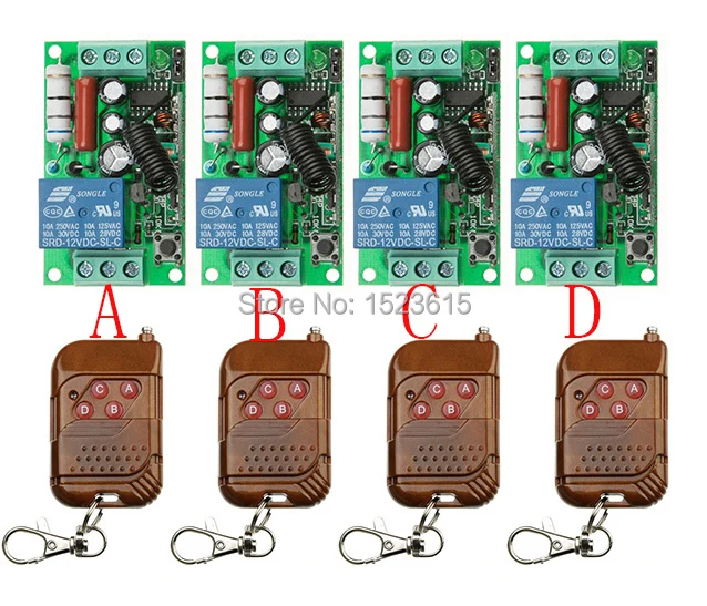 Новый AC220V 1CH 10A радио Управление RF Беспроводной кнопочный пульт дистанционного