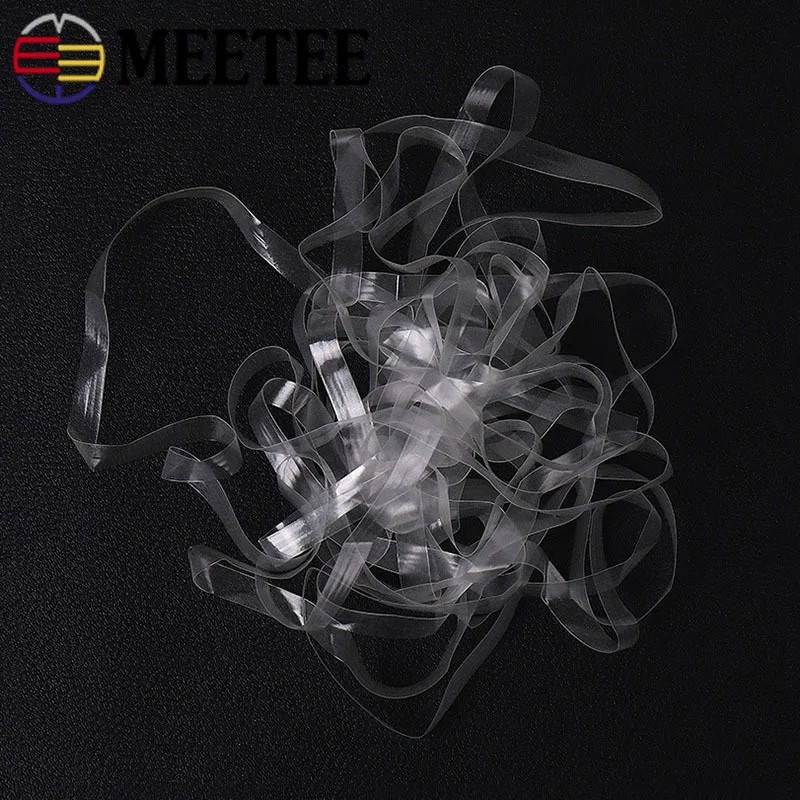 Meetee 4/5/6 мм 100/270/400 м прозрачный Эластичная лента невидимый бюстгальтер ремешок