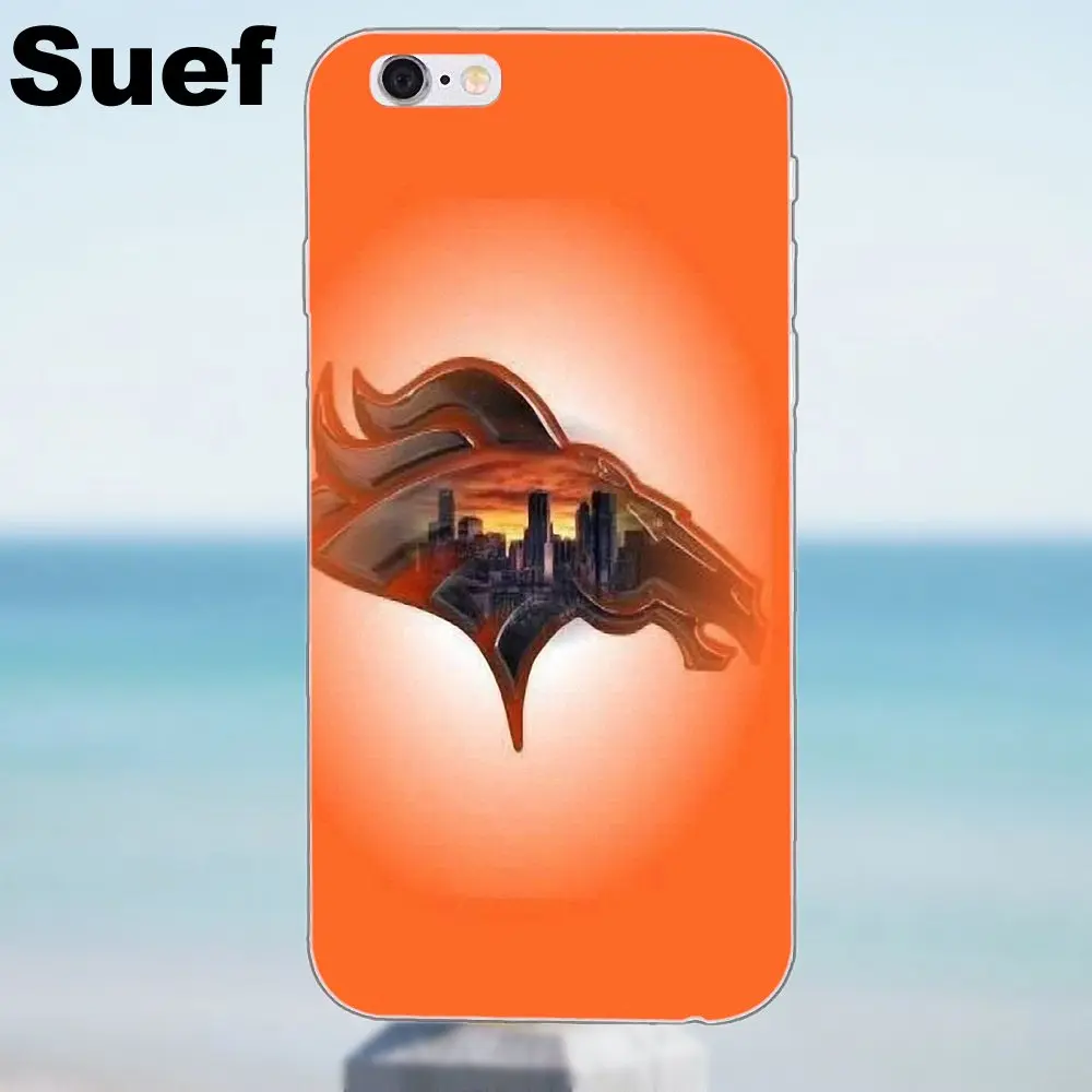Suef Broncos логотип для iPhone 4 4S 5 5S 5C SE 6 6S 7 8 Plus X Galaxy J1 J3 J5 J7 A3 A5 2016 2017 защитные чехлы из ТПУ