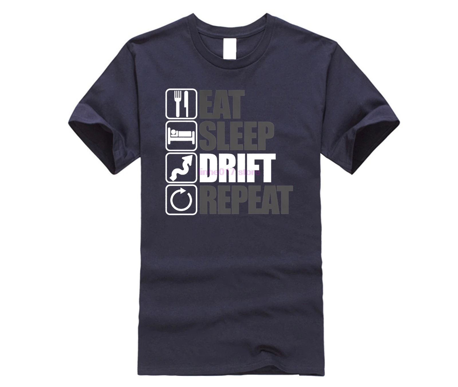 Funny Eat Sleep Drift Repeat Mens Drifting T Shirt - Jdm Car S14 S15 Ae86 BDC Printing Tee Shirts Harajuku Streetwear | Мужская одежда
