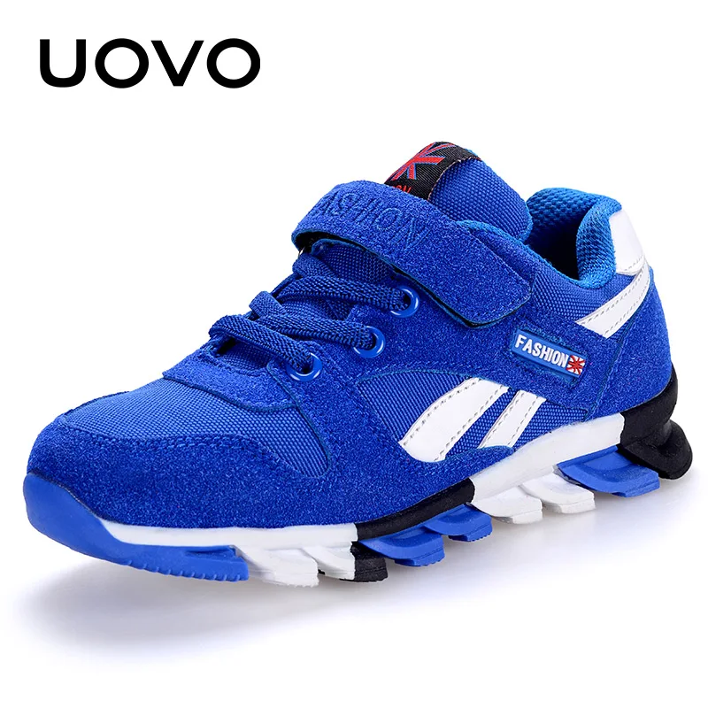 

UOVO Spring Autumn Boys Sneakers Children Shoes Canvas Man-made Suede Kids Running Shoes Fashion Kids Sport Footwear Size 29-37#