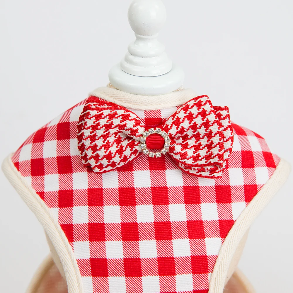 Набор поводков и Z12 с милым клетчатым принтом для щенков собак маленьких пород