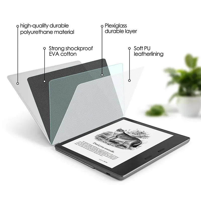 Умный защитный чехол для Amazon Kindle чехол для Kindle Paperwhite 4 PU кожаный складной чехол для планшета Kindle Voyage