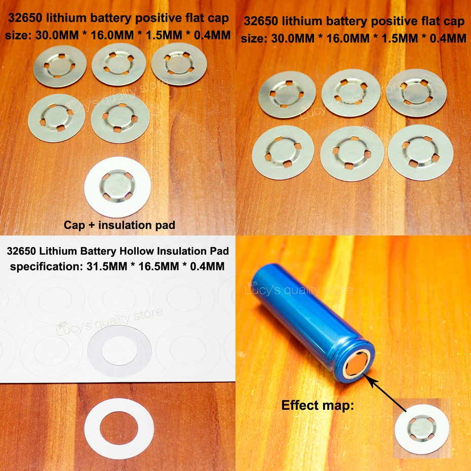

50pcs/lot 32650 32700 lithium battery positive spot welding flat cap lithium battery cap can be spot welded stainless steel