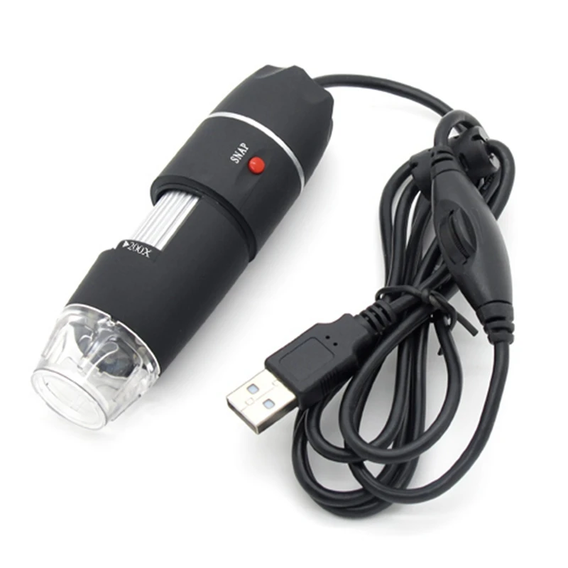 Цифровой USB микроскоп 2 Мп электронный эндоскоп увеличительное стекло 25X ~ 200X