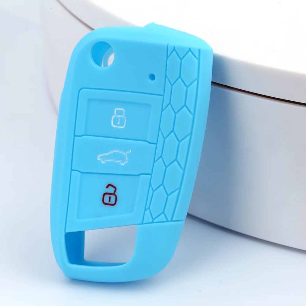 2019 трендовый продукт поверхность с Сотами 3 кнопки силиконовый для ключа