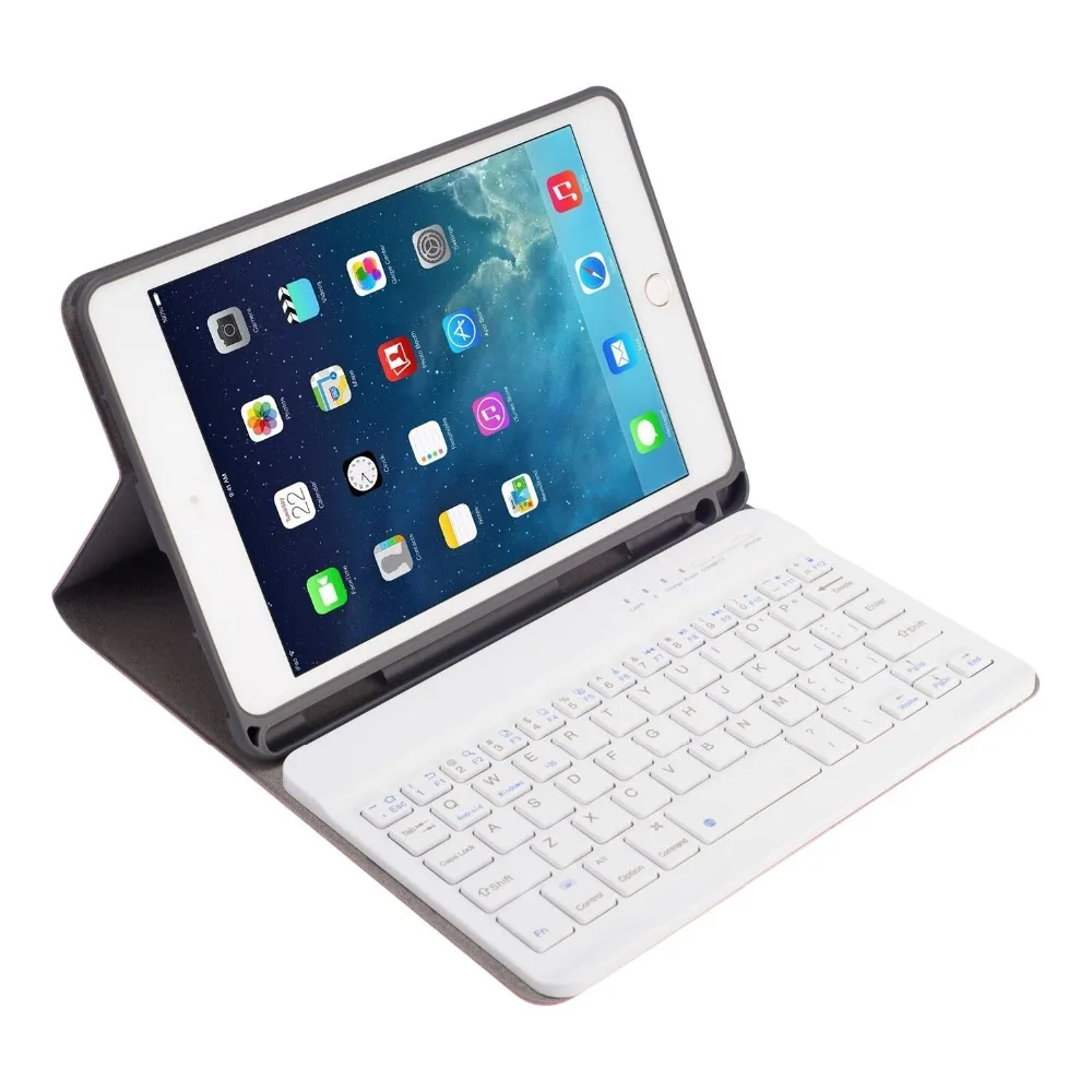 7 Цвета подсветкой светильник Bluetooth клавиатура чехол для iPad 2017 2018 9 с Apple Pencil