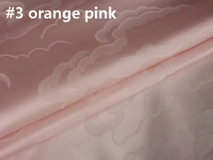 orange pink 100 см* 114 см шелк хлопок сатин ткань облако парча жаккард Шелк Шармез ткань - Цвет: orange pink