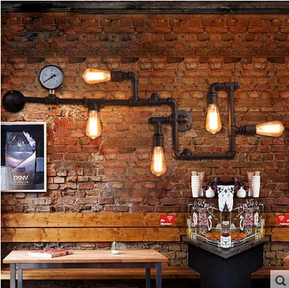 Винтажный настенный светильник wroguht железный Эдисона для столовой гостиной |