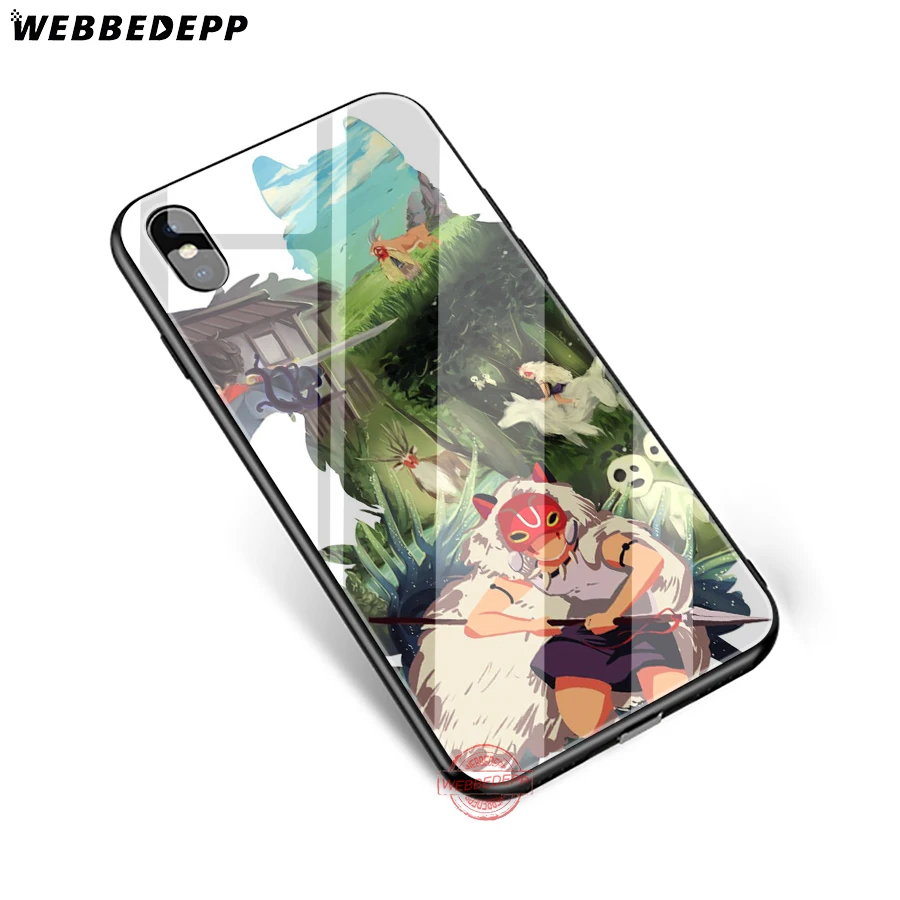 WEBBEDEPP Hayao Miyazaki Film Tempered Glass Phone Case for Apple iPhone XS Max XR X 8 7 6S Plus 5S SE Cover | Мобильные телефоны и