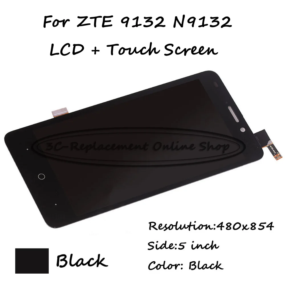 Черный ЖК дисплей + TP Для ZTE 9132 N9132 престиж TD LTE Дисплей с сенсорным экраном Экран
