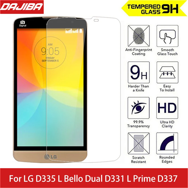 Закаленное стекло для экрана с защитой от царапин LG D335 L Bello Dual D331 Prime D337 2.5D Arc Edge