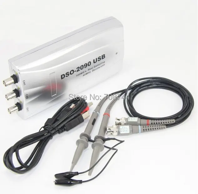 Портативный осциллограф Hantek DSO2090 цифровой USB для ПК 100 мс/с 40 МГц DSO-2090 | Инструменты