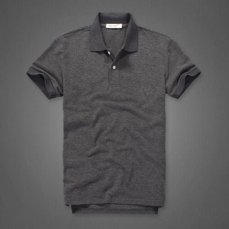 dark gray polos Мужская рубашка поло, хлопковая Однотонная рубашка поло, высокое качество, мягкая и дышащая рубашка modis - Цвет: dark gray polos