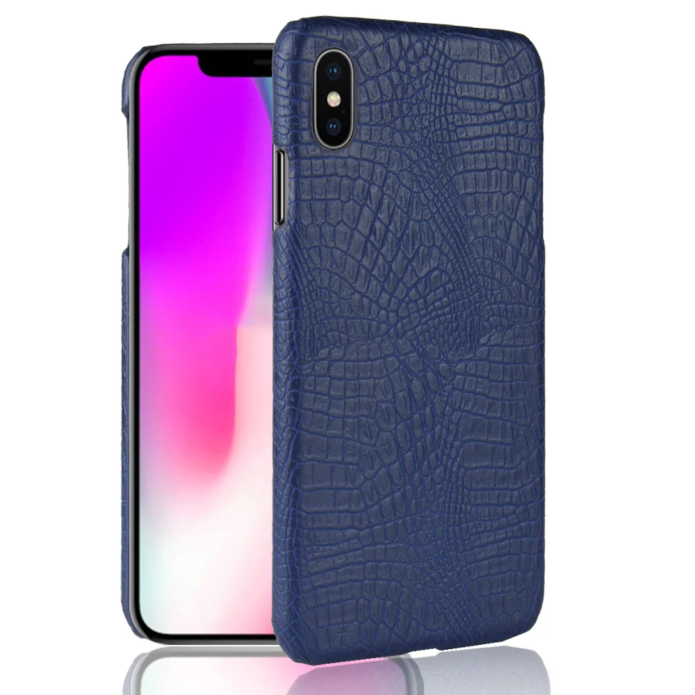 Роскошный крокодиловый Змеиный кожаный чехол для iphone XS максимальный X XR с узором |