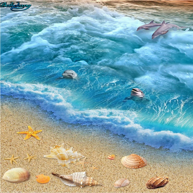 Большой пользовательский пол 3D Океанский мир гостиная спальня кухня ванная