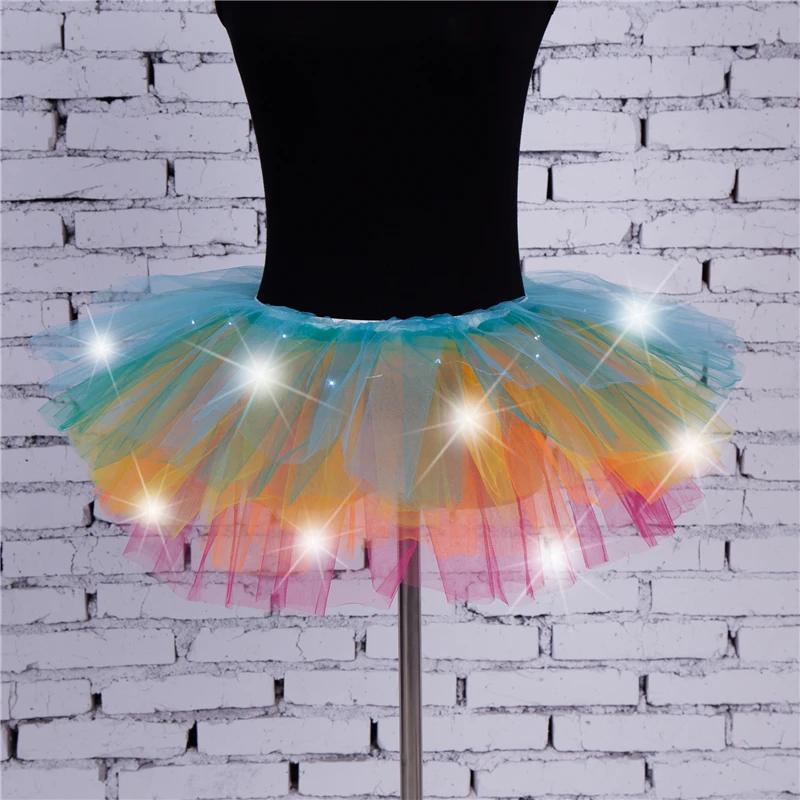 Платье-пачка из тюля с подсветкой для девочек костюм Хэллоуина в стиле хип-хоп