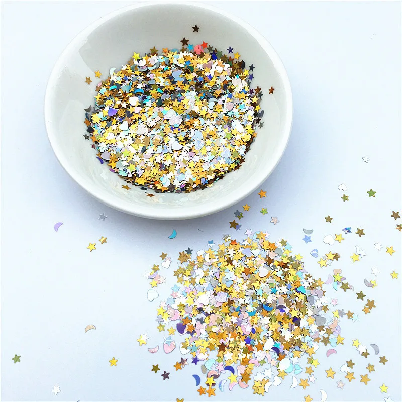 10 г смешанный цвет супер тонкий лак для ногтей блестящий порошок лазерный Яркий