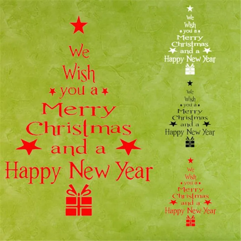 Новинка креативные наклейки на елку с буквами Настенная Наклейка для украшения